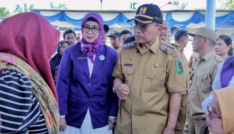 Kunker ke Kecamatan Siantar, Bupati Alokasikan Rp15 Miliar Rekonstruksi Jalan Perumnas Batu VI&ndash;Karang Sari