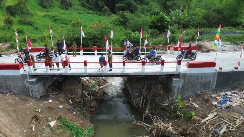 Wujudkan Harapan 1940 Jiwa, Jembatan Beton Penghubung Antara Tanjung Beringin & Biak Nampe Rampung 100 Persen