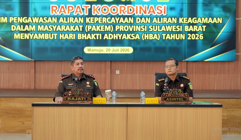 Rakor Pakem, Kajati Sulbar Budi Hartawan Panjaitan : Lakukan Pemetaan Terhadap Konten Yang Menyimpang