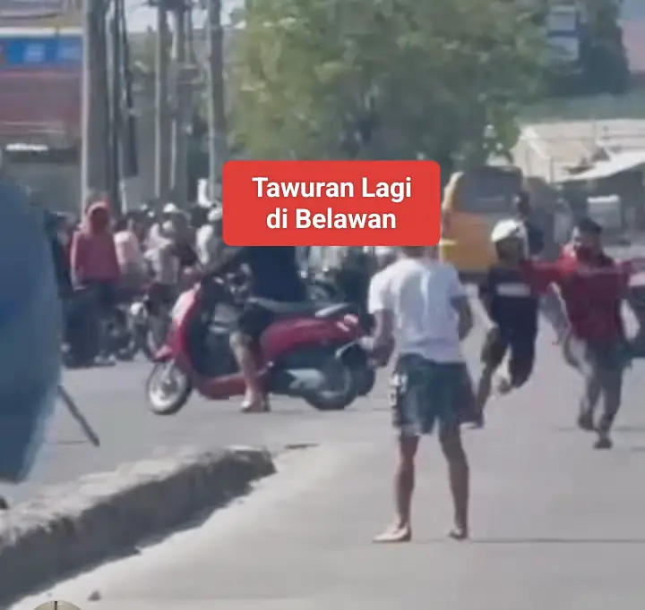 Bentrok Gengster di Simpang Sicanang Mencekam