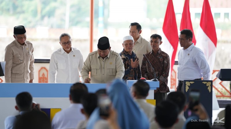 Diresmikan Presiden Prabowo, Bendungan Meninting Garapan Hutama Karya Jadi Pusat Peresmian Lima Bendungan Nasional