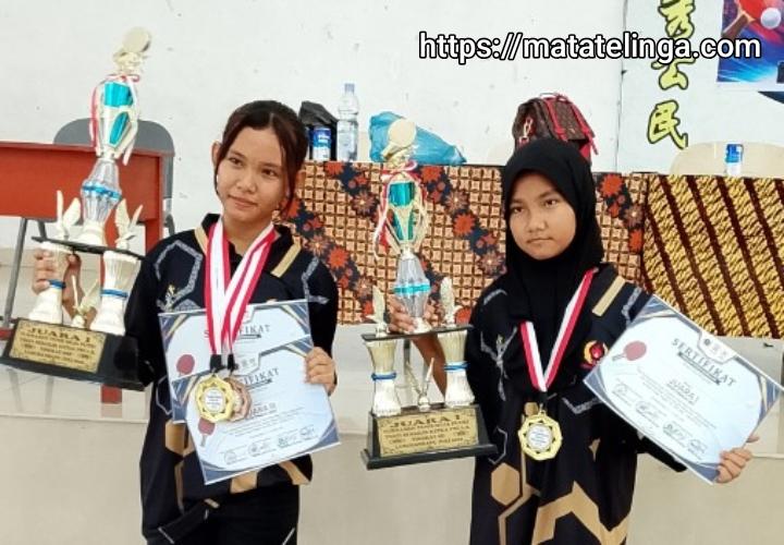 Aksi Kakak-beradik,  Mengundang Decakkagum Penonton Turnamen Tenismeja PTMSI Labuhanbatu