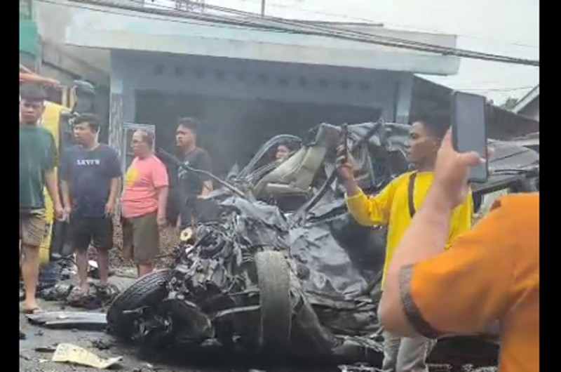 7 Kendaraan Tabrakan Beruntun di Sibolangit-Deli Serdang, Sejumlah Kendaraan Remuk