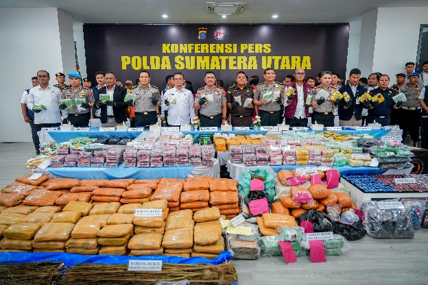 Januari-Juli 2026, Polda Sumut Sita 5,3 Ton Narkotika, Ungkap 3.865 Kasus