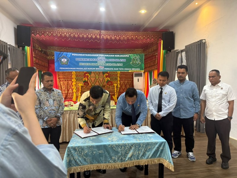 Pemkab Aceh Selatan dan Kejari Perkuat Kerja Sama Penanganan Masalah Hukum Perdata dan Tata Usaha Negara