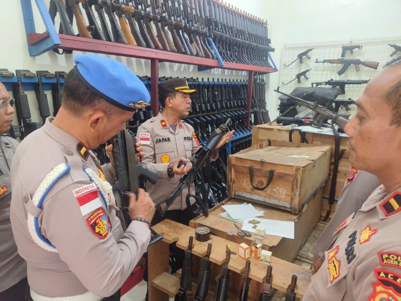 Polres Aceh Selatan Gelar Gaktibplin, 50 Personel Jalani Tes Urine dan Pemeriksaan Senjata Api