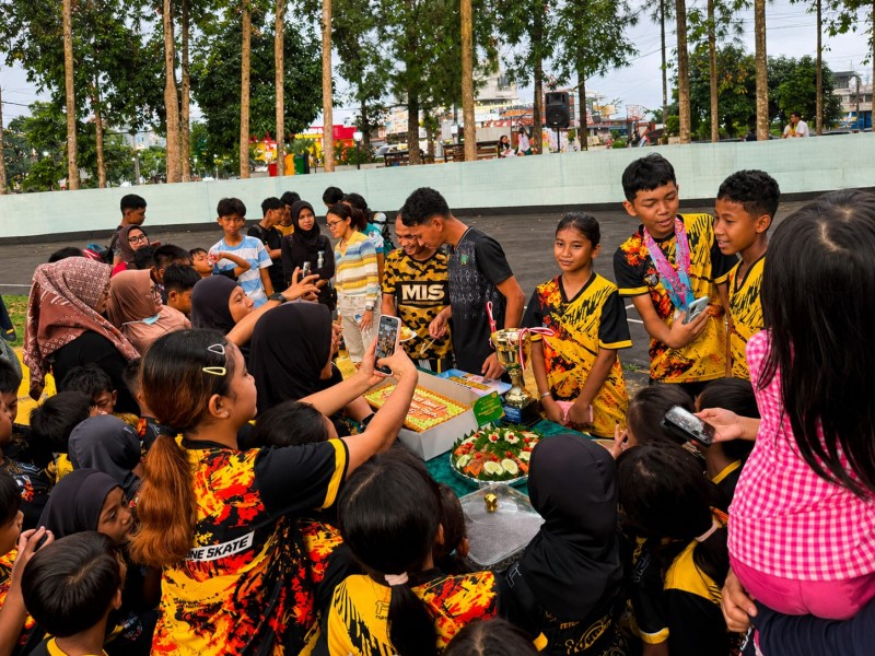 MIS Medan Gelar Syukuran Usai Pertahankan Juara Umum Kejurnas Sepatu Roda di Pariaman