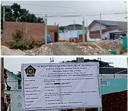 Paska Diberitakan, Plang Proyek Pembangunan Balai Nikah Dan Layanan Haji Kecamatan Rantauprapat Sudah Terpasang