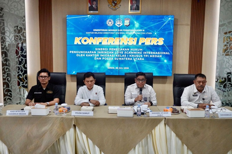 Imigrasi Medan Amankan 7 WNA dan 31 WNI Pelaku Jaringan "Love Scamming"