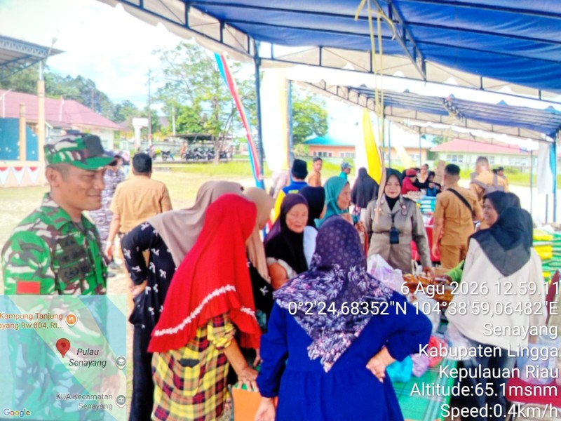 Babinsa Pastikan Bazar Sembako Murah Berjalan Aman, Tertib dan Harga Tetap Terjangkau