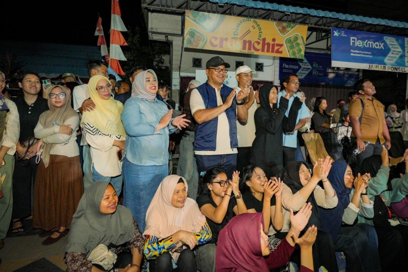 Muda-Mudi Deli Serdang Unjuk Nyali di Ring Tinju Car Free Night Lubuk Pakam