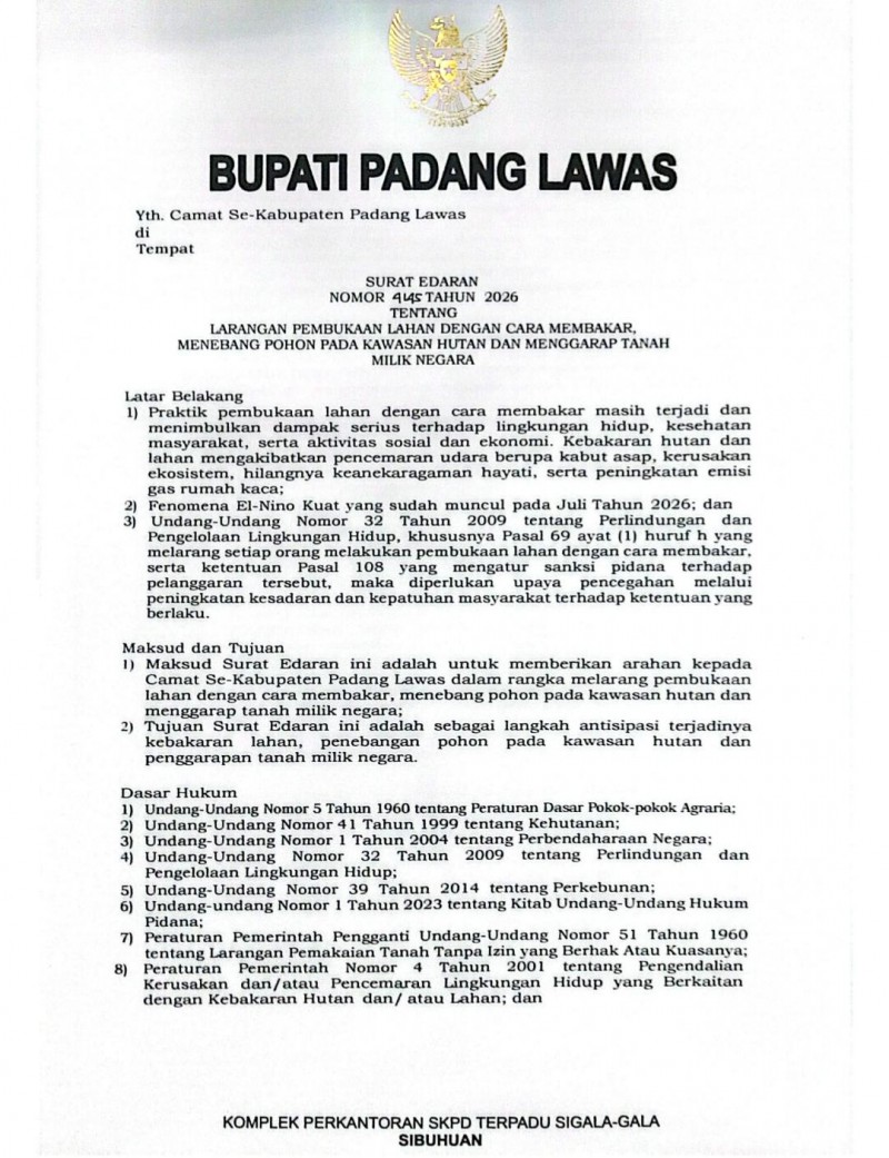 SE Bupati Padang Lawas Disinyalir Cenderung Cari Aman