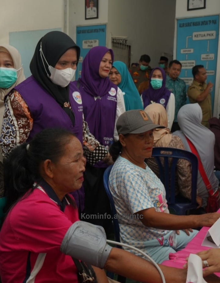 Pos Yandu Manggis & Tracing TBC Terintegrasi CKG Teluk Dalam Ditinjau Ketua TP.Posysndu Asahan