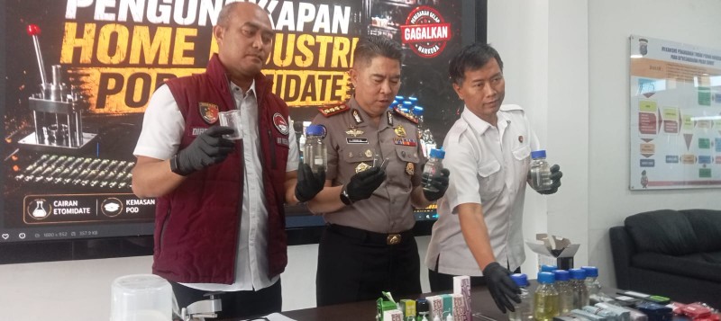 Polda Sumut Ungkap Home Industri Vape Getar di Sunggal