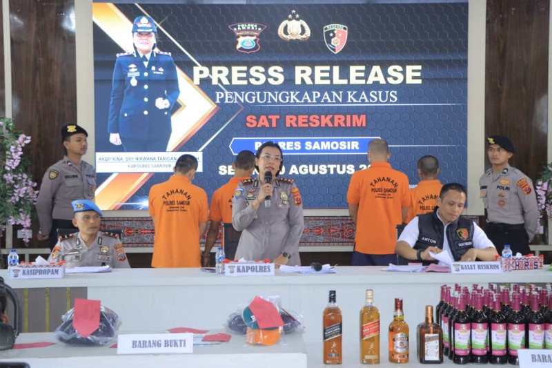 Sat Reskrim Polres Samosir Ungkap 7 Kasus Jadi Perhatian Publik