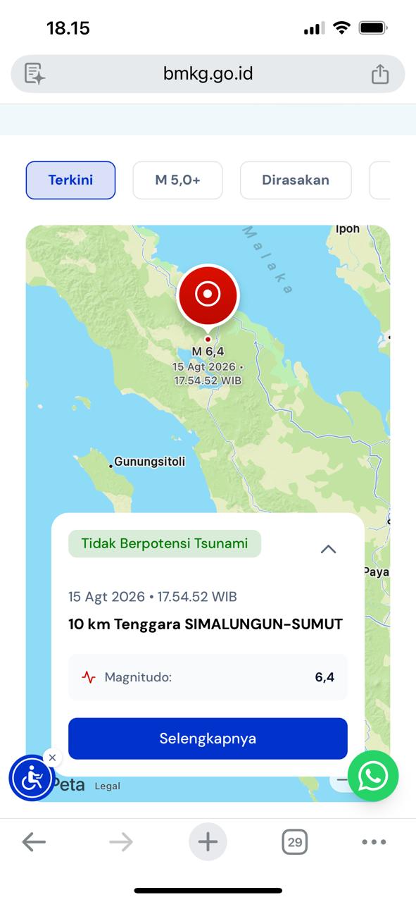Breaking News!!! Sumut Dilanda Gempa