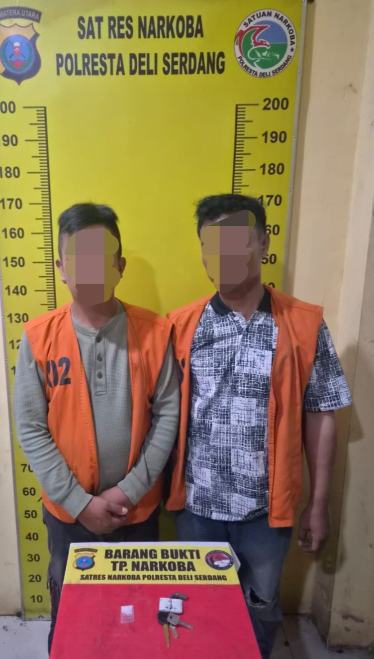 Satnarkoba Polresta Deli Serdang Ringkus 2 Warga Sergai