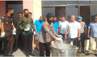 1,2 Kg Sabu Dimusnahkan Polresta Deli Serdang, Tiga Tersangka Gagal Edarkan Ribuan Dosis Narkoba".