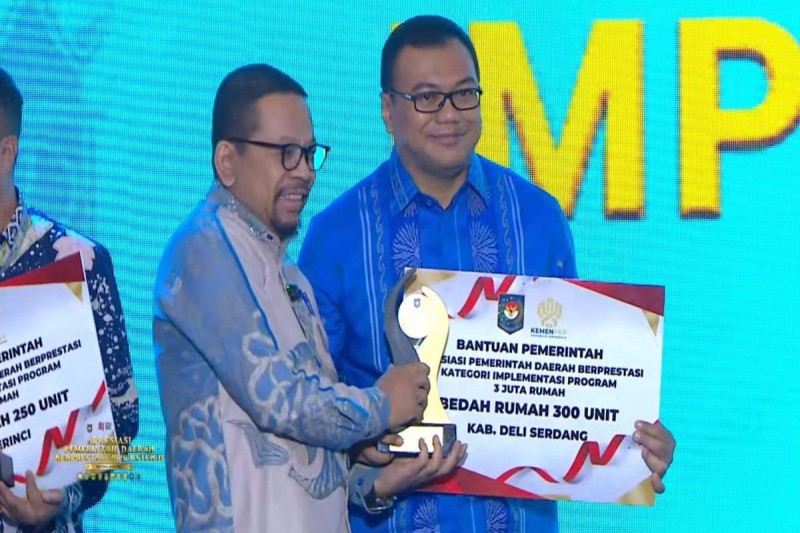 Deli Serdang Raih Terbaik I Program 3 Juta Rumah