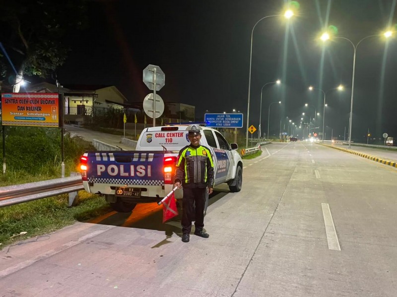 Satlantas Simalungun Gelar Blue Light Patrol Antisipasi Balap Liar dan Begal di Jalur Siantar-Saribudolok