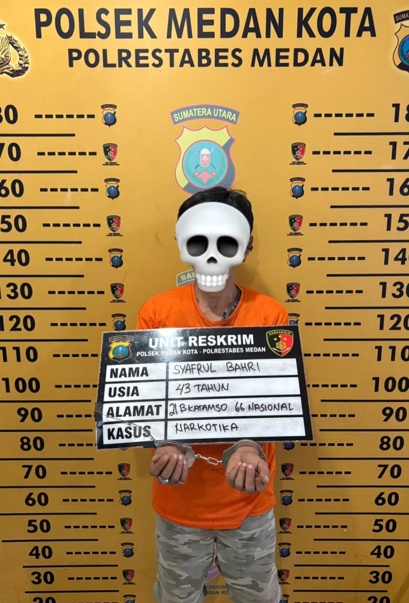 Polsek Medan Kota Gerebek Sarang Narkoba di Sei Mati