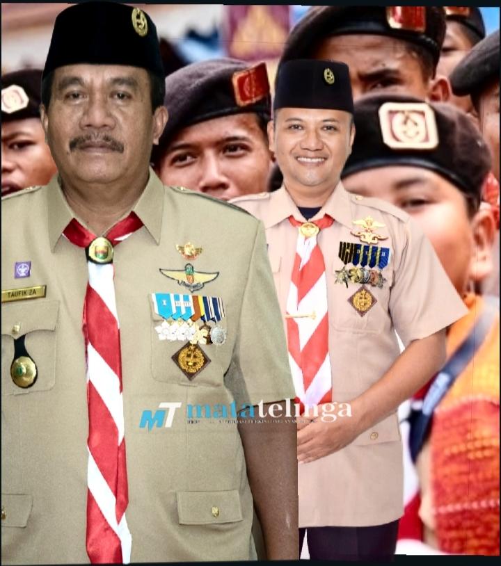 Upacara Ulang Janji Hari Pramuka Ke 65, Bupati Asahan Terima ,"Lencana Melati