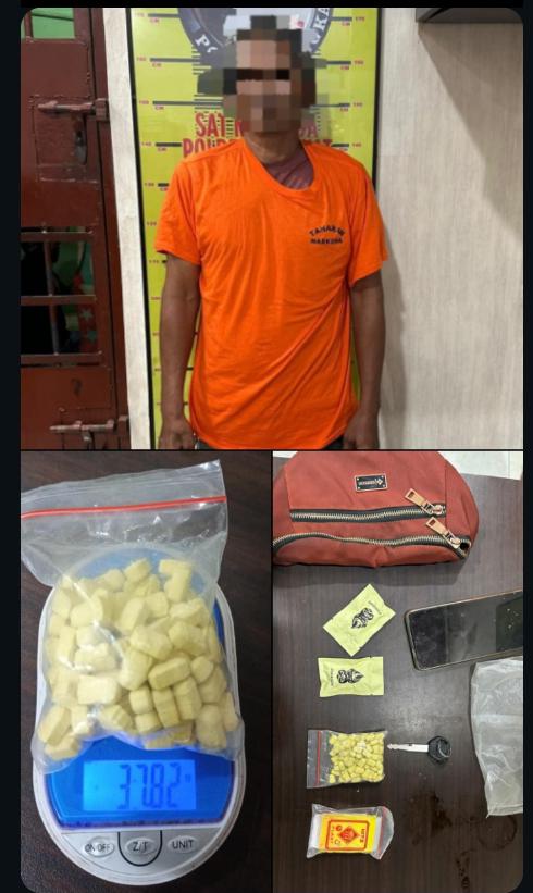 Satuan Reserse Narkoba Polres Langkat Mengamankan Penjual Ekstasi