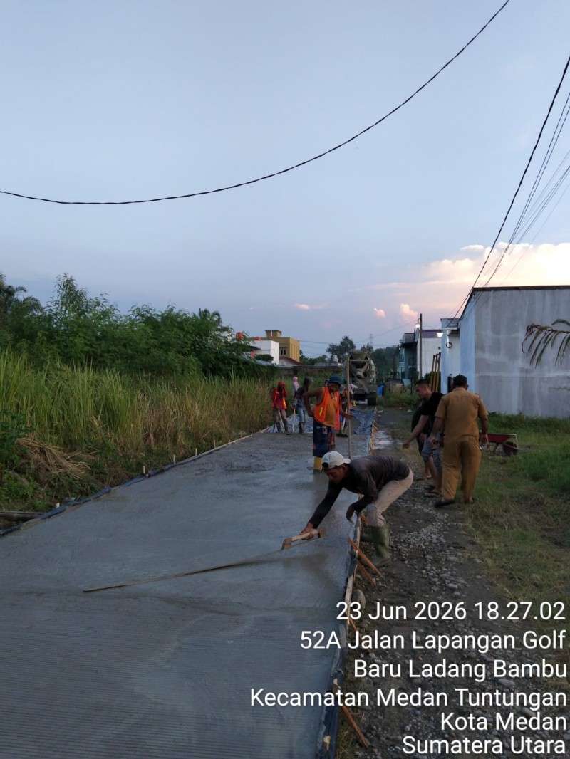 Wujudkan Program Prioritas Wali Kota Rico Waas, Jalan Gang Garista Ladang Bambu Kini Mulus Dirabat Beton