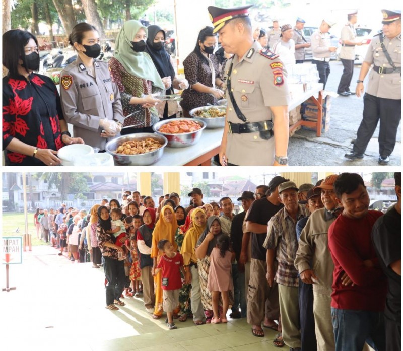 Polres Labuhanbatu Gelar Makan Gratis Bersama Pengemudi Ojol, Parbetor.dan Petugas Kebersihan