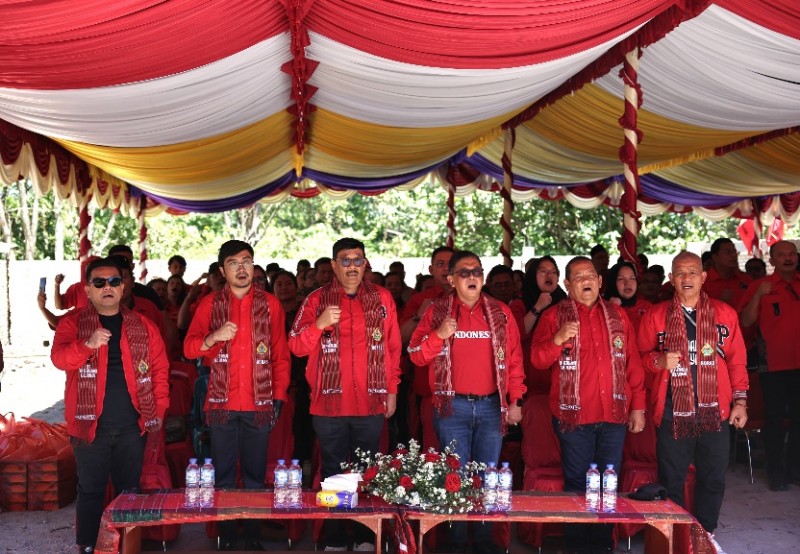 Hasto dan Djarot Groundbreaking Kantor DPC PDIP Samosir, Ingatkan Option For and With The Poor