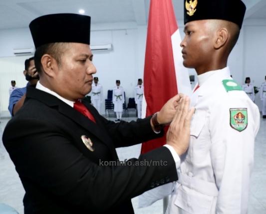 Pengukuhan Paskibraka Asahan Dilakukan Wakil Bupati
