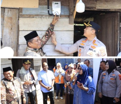 Launching Penyalaan Pemasangan  Listrik Gratis untuk 7 Rumah Warga Kurang Mampu