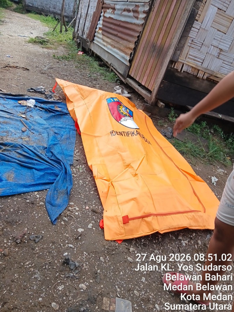 Mayat Wanita Bertatto Mengapung di Sungai Belawan