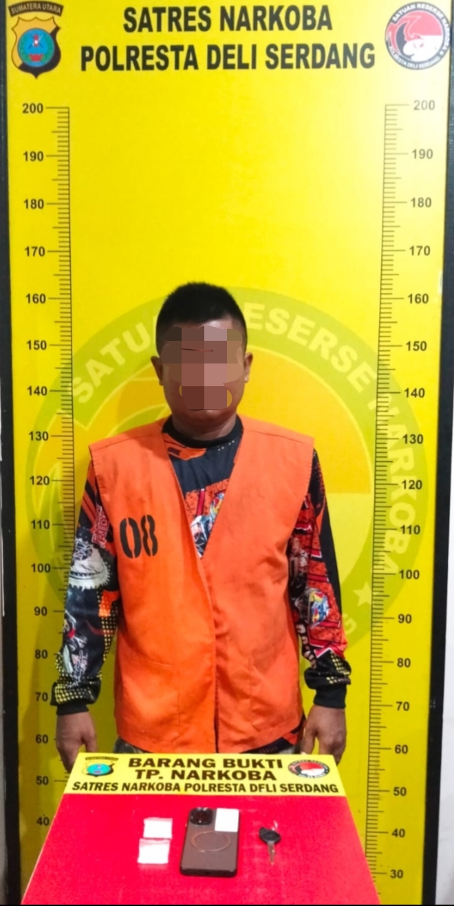 Sabu seberat  9,36 gram bersama pemiliknya diamankan Satresnarkoba Polresta Deli Serdang