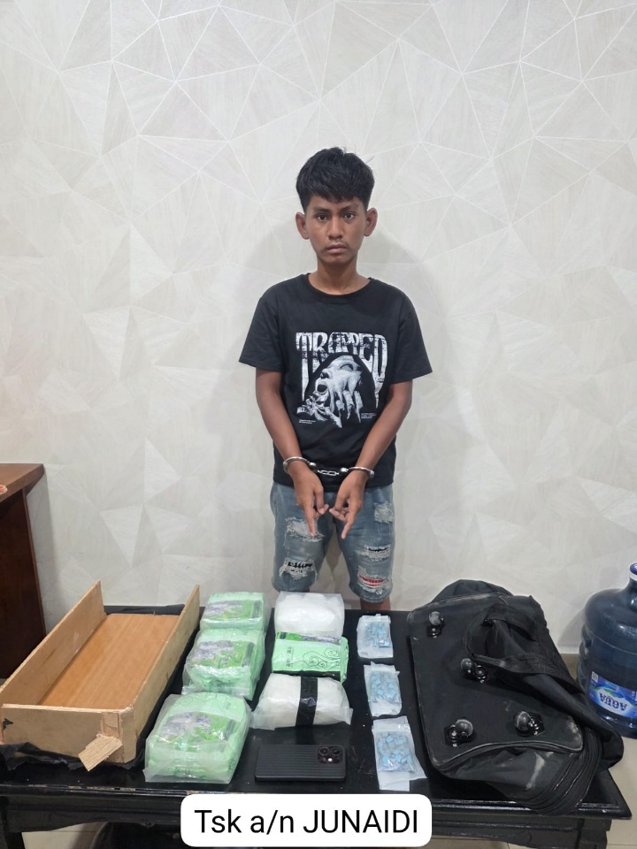 Satres Narkoba Polres Asahan Gagalkan Pengiriman 5 Kg Sabu dan 285 Butir Ekstasi ke Madura
