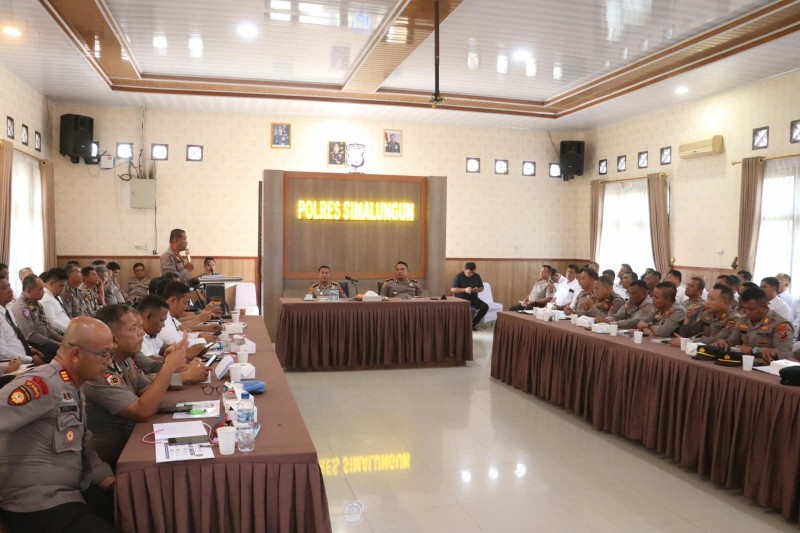 Perang Total Narkoba hingga Kesiapsiagaan Bencana, Ini Isi Commander Wish Kapolres Simalungun untuk 17 Kapolsek