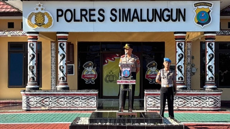 Pimpin Apel Pagi Kapolres Simalungun Tekankan Disiplin, Pengawasan Melekat, dan Kesiapsiagaan Hadapi Bencana