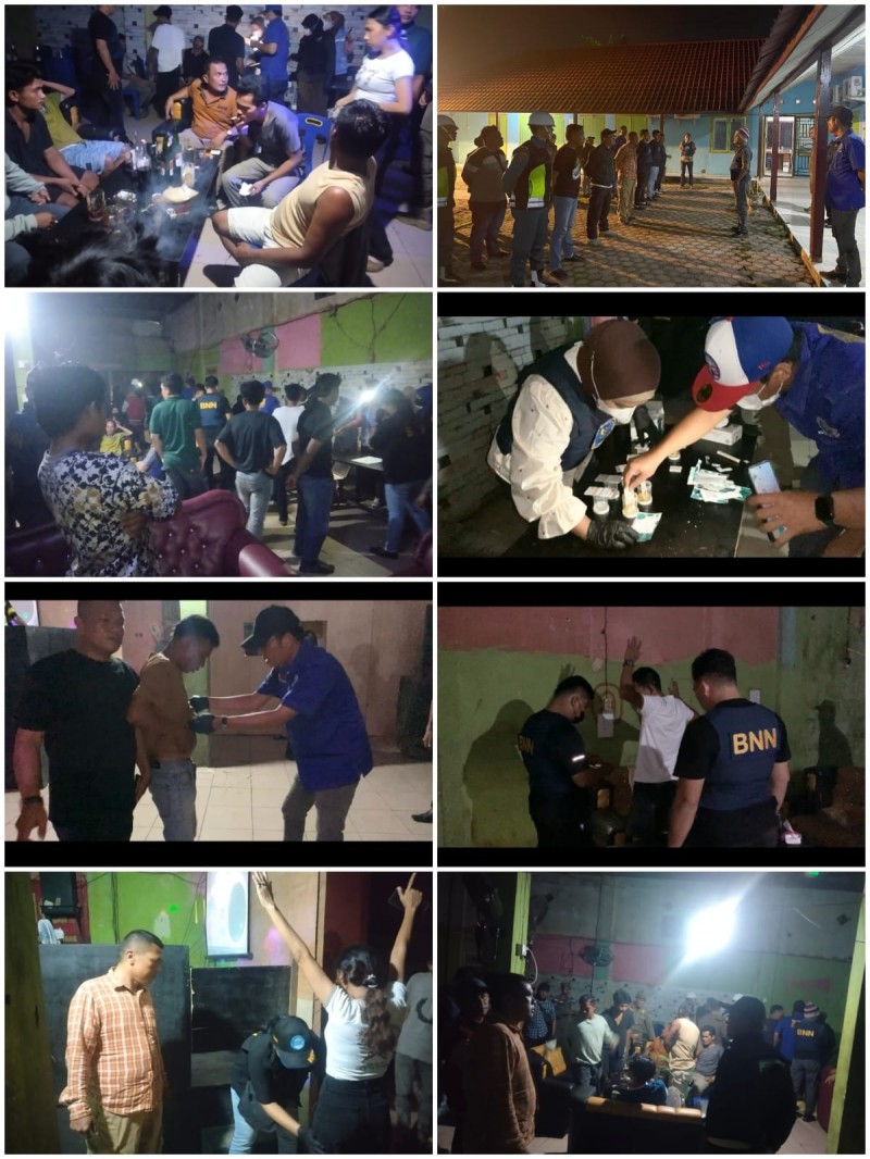 BNNK Gerebek Cafe Kito,15 Orang Tes Urine Positif