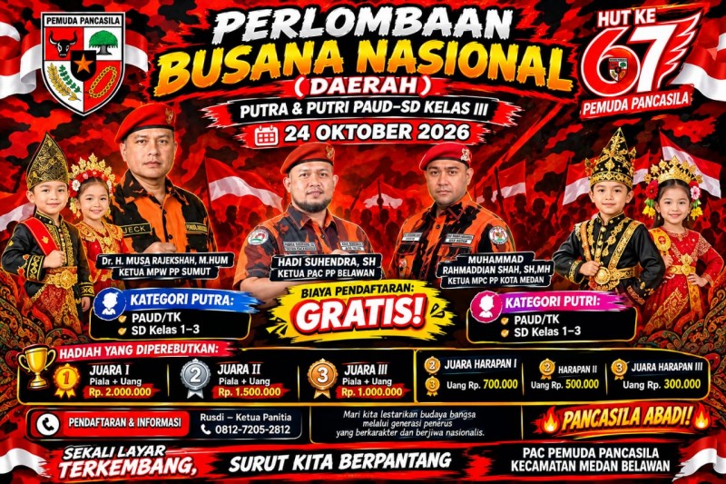 Semarak HUT Pemuda Pancasila  ke 67 Bertabur Hadiah Fantastis