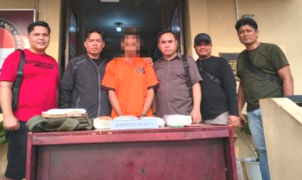 Kolaborasi Unit Intel Kodim 0209/LB Bersama Satres Narkoba Polres Labuhanbatu, Amankan Kurir 4 Kilogram Sabu