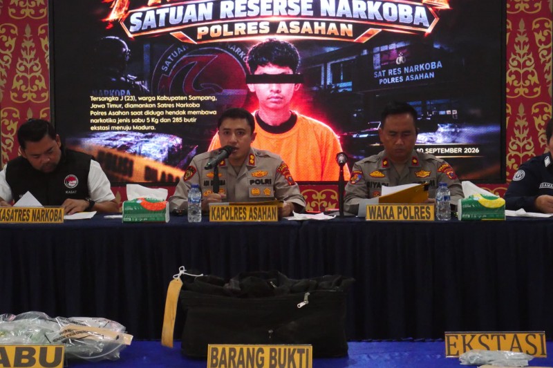 Cegah Tawuran dan Geng Motor, KRYD Polres Asahan Amankan Lima Remaja Beserta Sejumlah Sajam