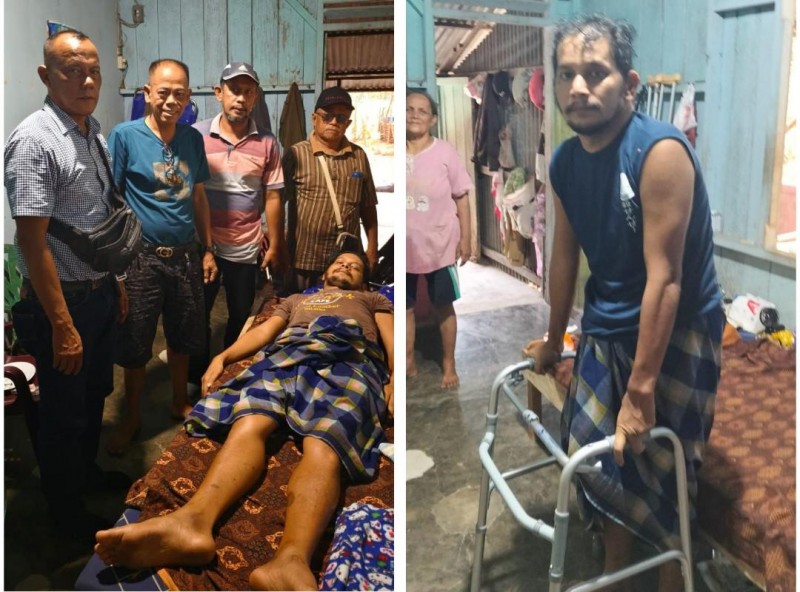 Sebagai Bentuk Empati dan Solidaritas Dari Rekan Sesama Jurnalis, MPC Labuhanbatu Jenguk Julius Marbun