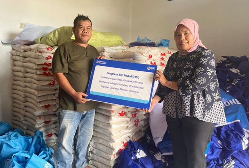 Peduli Masyarakat, BRI Panyabungan Salurkan 1.345 Paket Sembako