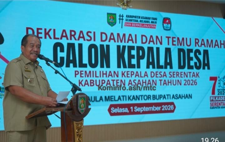Bupati Asahan Deklarasikan Pemilihan Cakades Serentak 2026