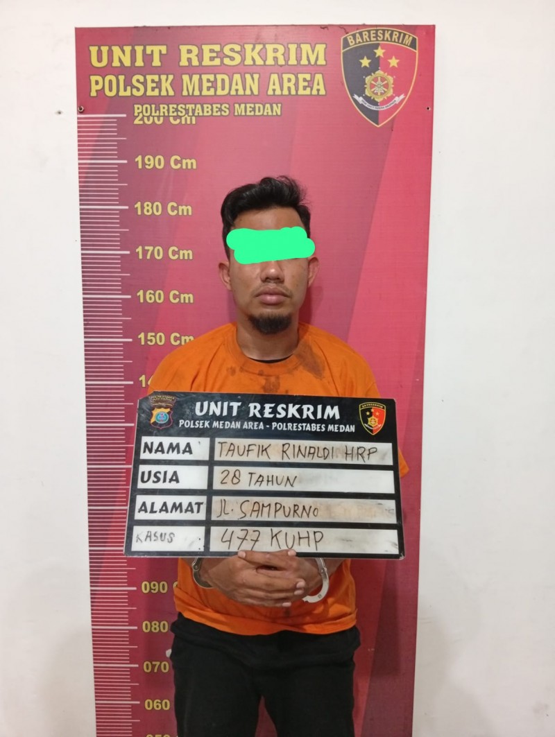 Polsek Medan Area Ringkus Spesialis Maling Spion