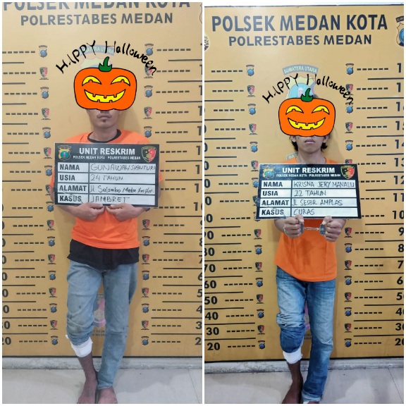 Polsek Medan Kota Tembak 2 Perampok Wanita Driver Ojol