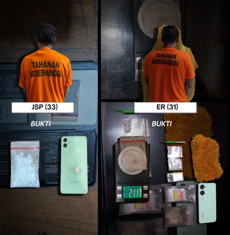 Satresnarkoba Polres Binjai Tangkap Dua Pengedar Sabu