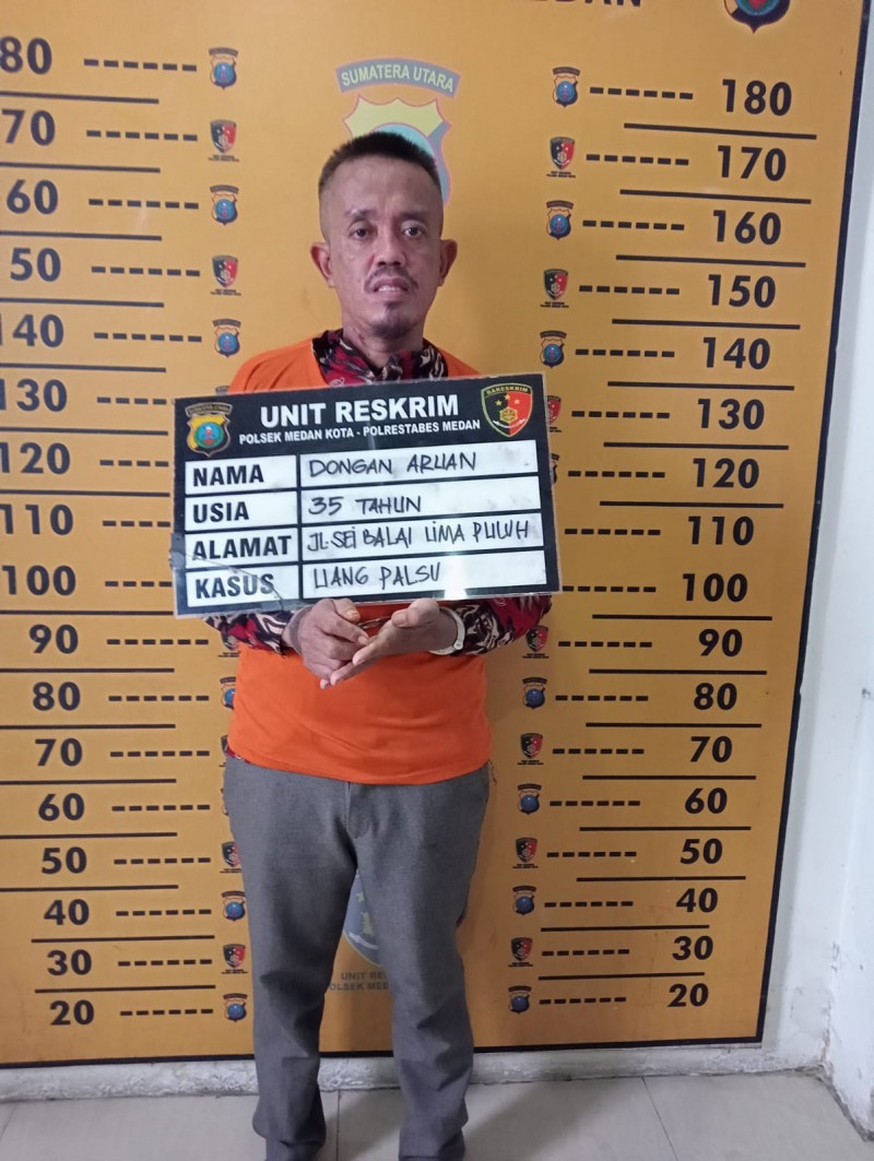 Belanja Bawang di Simpang Limun Pengedar Uang Palsu 'Gol' Ditangkap Polsek Medan Kota