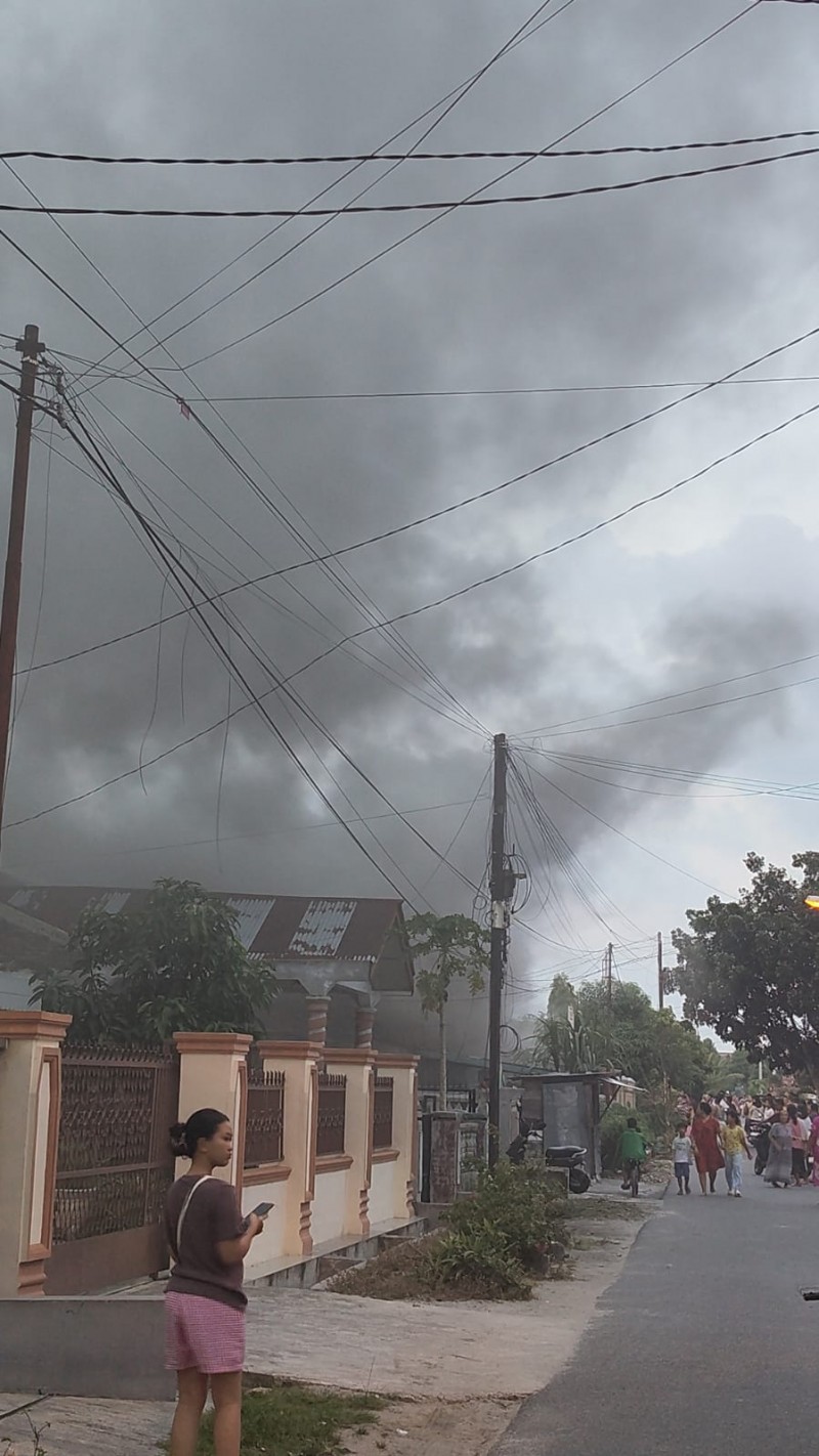 4 Rumah Warga di Lubukpakam Hangus Terbakar