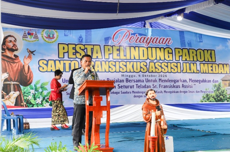 Wali Kota Wesly Melalui Sekda Hadiri Pesta Pelindung Paroki Santo Fransiskus